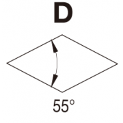 D - ромб 55°