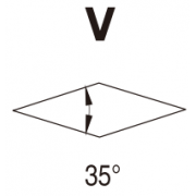 V - ромб 35°